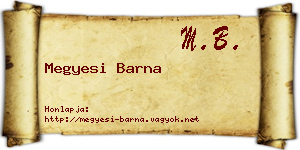 Megyesi Barna névjegykártya
